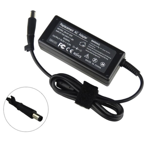 Original HP BIG PIN Laptop Power Adapter/Charger 18.5V 3.5A 7.4 X 3.5 - Image 3