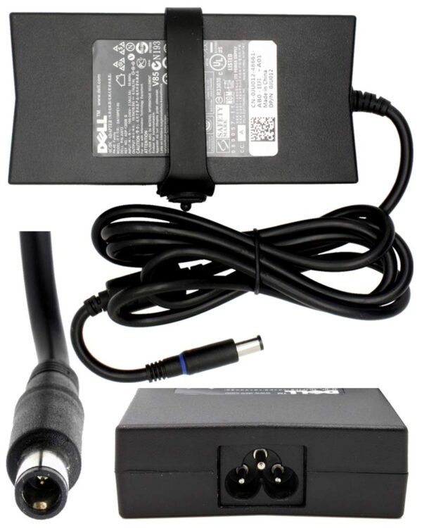 Dell Genuine Original Laptop Power Adapter Charger 130w 19.5V, 6.7A 7.4 X 5.0 mm & Power Cable in Nairobi Kenya