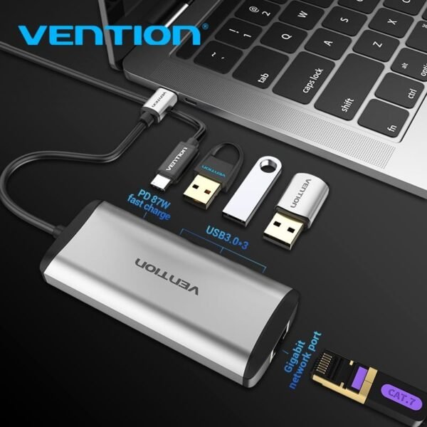 Vention TGDHB Type-C (5 in 1) to USB3.0 * 3/ Docking Station - Image 3