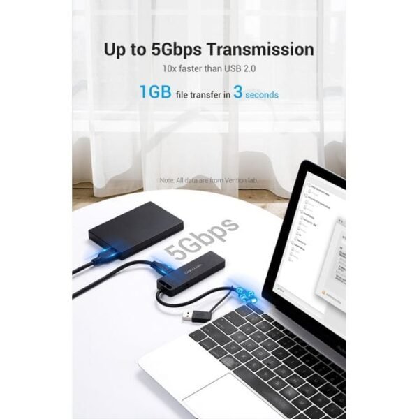 Vention CHTBB 4-Port USB 3.0 Hub With Type C & USB 3.0 2-in-1 - Image 2