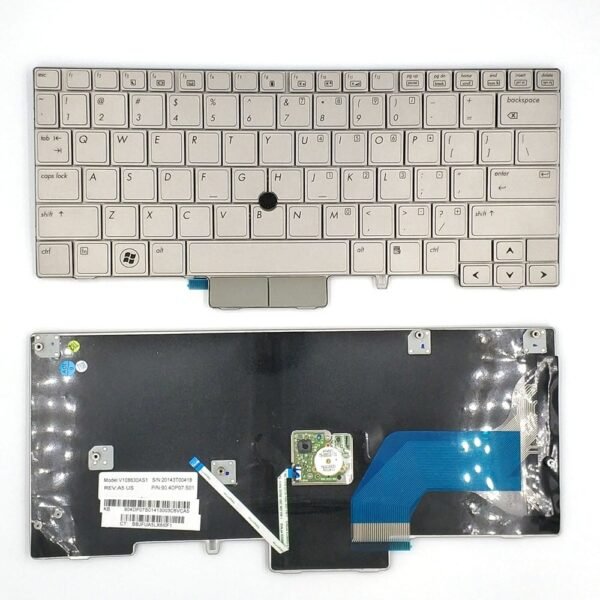 Keyboard for HP EliteBook 2740p P/N: v108630as1 V-108630as1-us US Layout Gray Color with Stick Point - Image 4