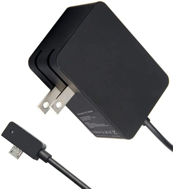 Original Genuine Microsoft 5.2V 2.5A Surface 3 AC Power Adapter Charger for Microsoft Surface 3, Model 1623 1624 1645 Tablet with USB Charging + Charging Cable