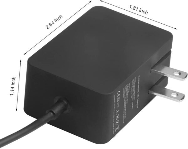 Original Genuine Microsoft 5.2V 2.5A Surface 3 AC Power Adapter Charger for Microsoft Surface 3, Model 1623 1624 1645 Tablet with USB Charging + Charging Cable - Image 3