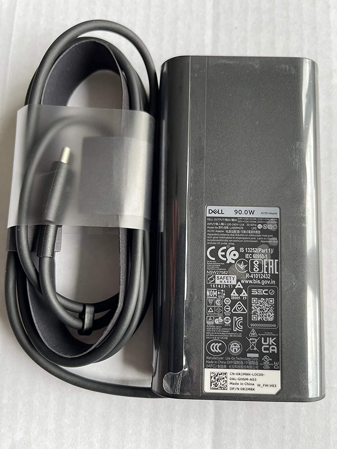 Original Dell 90W USB Type C (USB-C) Laptop Charger AC Power Adapter  Includes Power Cord for Dell XPS 13, Precision 3540, Latitude 3400,3500,  5289,5300 2in1,7400 2in1,7300,7390 2 in 1, 7200 2 in 1,5400,0TDK33