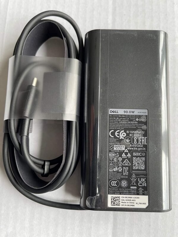 Original Dell 90W USB Type C (USB-C) Laptop Charger AC Power Adapter Includes Power Cord for Dell XPS 13, Precision 3540, Latitude 3400,3500, 5289,5300 2in1,7400 2in1,7300,7390 2 in 1, 7200 2 in 1,5400,0TDK33 - Image 4