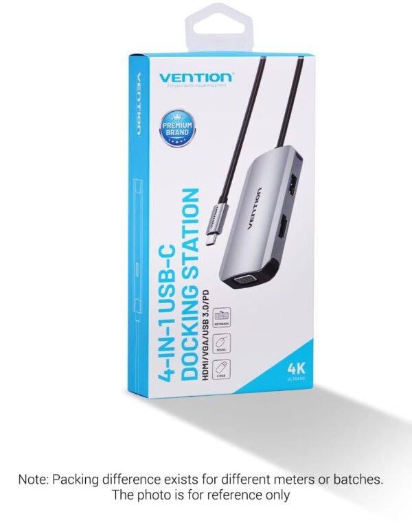 Vention TOAHB USB C (4 in 1) To HDMI/VGA/USB3.0/ Docking Station - Image 4
