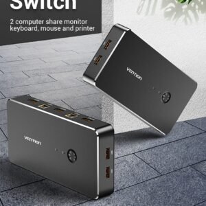 Vention AFRB0 2 In 1 Out HDMI KVM Switch (Black color)