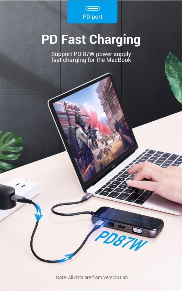 Vention TFGHB Multi-Function USB-C (10 in 1) PD Docking Station - Image 4