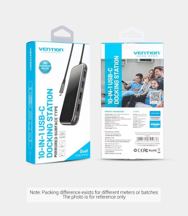Vention TFGHB Multi-Function USB-C (10 in 1) PD Docking Station - Image 6