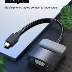 Vention TDDBB Type-C To VGA Adapter 0.15M Black ABS Type (Black)