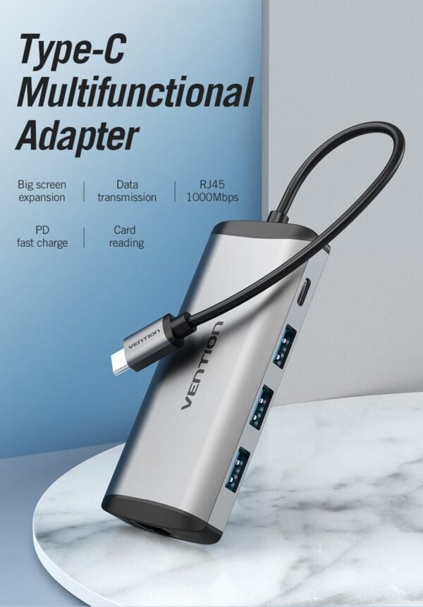VENTION CNDHB TYPE C (8 IN 1) TO MULTI-FUNCTION  DOCKING STATION - Image 2