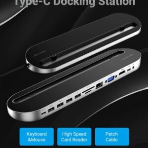 Vention THEBC Multi-Function 12 in 1 Docking Station (Black)