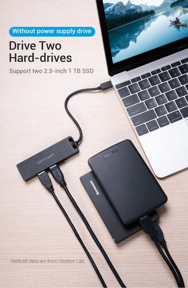 Vention TGKBB Type C to 4 Port USB 3.0 Hub with Power Supply0.15M - Image 5