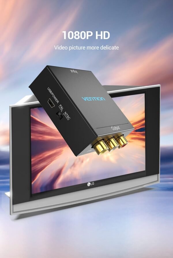 Vention AEEB0 HDMI To RCA Converter (Black Metal Type) - Image 4