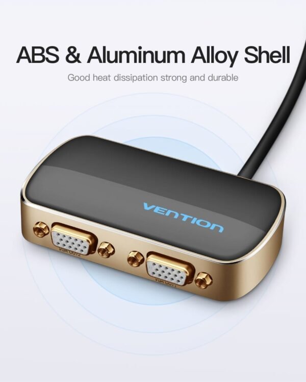 Vention DBABF 1 In 2 Out VGA Splitter 1 Meter (Black) - Image 7