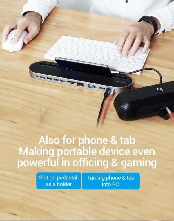 Vention THEBC Multi-Function 12 in 1 Docking Station (Black) - Image 5