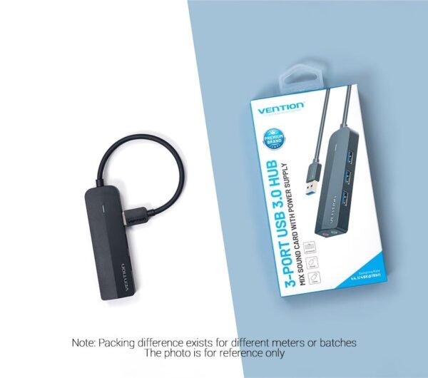 Vention CHIBB 3-Port USB3.0 Hub with Sound Card and Power Supply - Image 6