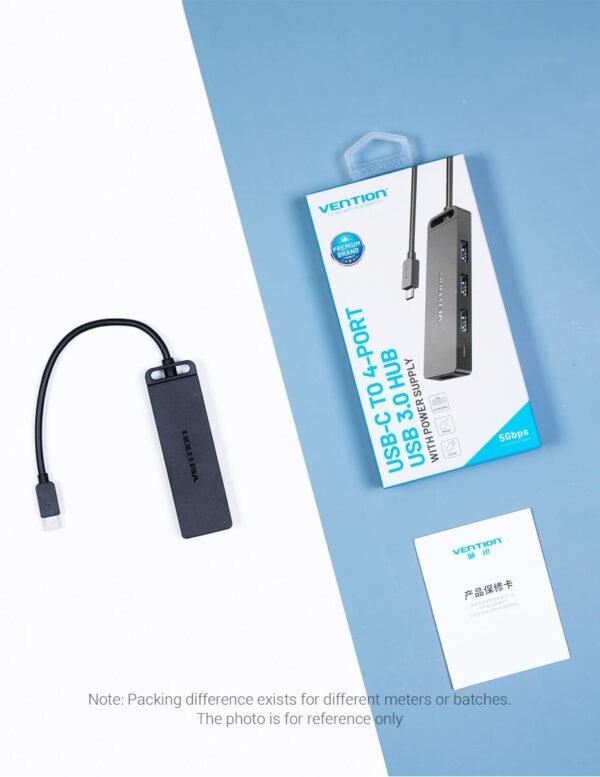 Vention TGKBB Type C to 4 Port USB 3.0 Hub with Power Supply0.15M