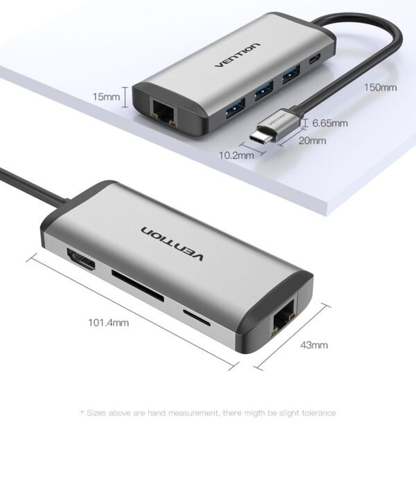 VENTION CNDHB TYPE C (8 IN 1) TO MULTI-FUNCTION  DOCKING STATION - Image 8