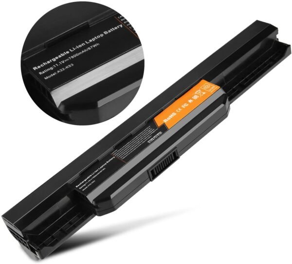 ASUS K53 K53E X53S 7800mAh 9-Cell Replacement Laptop Battery ( 3months Warranty) - Image 3
