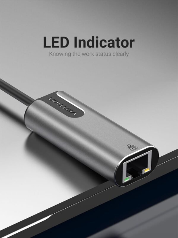 Vention CEWHB USB 3.0-A To Gigabit Ethernet Adapter Gray 0.15M - Image 5