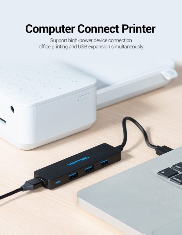 Vention CHKBB 4 Ports USB3.0 HUB 0.15M (Black) - Image 5