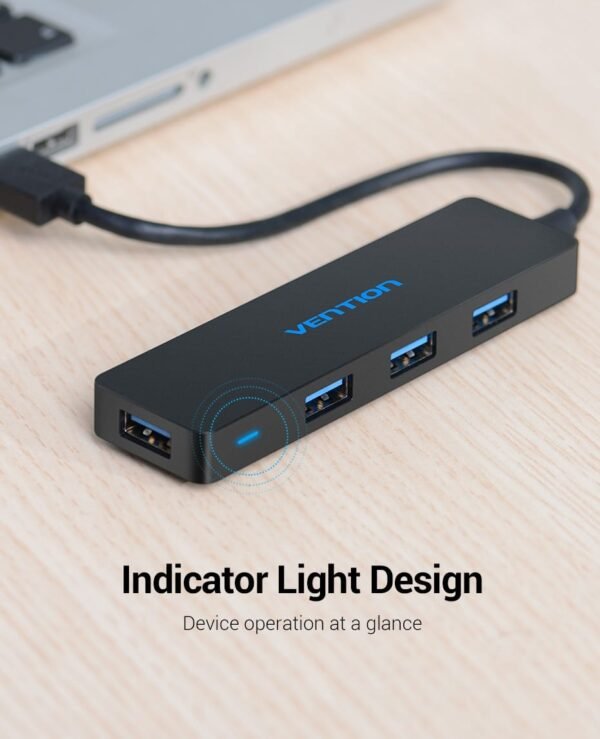 Vention CHKBB 4 Ports USB3.0 HUB 0.15M (Black) - Image 8