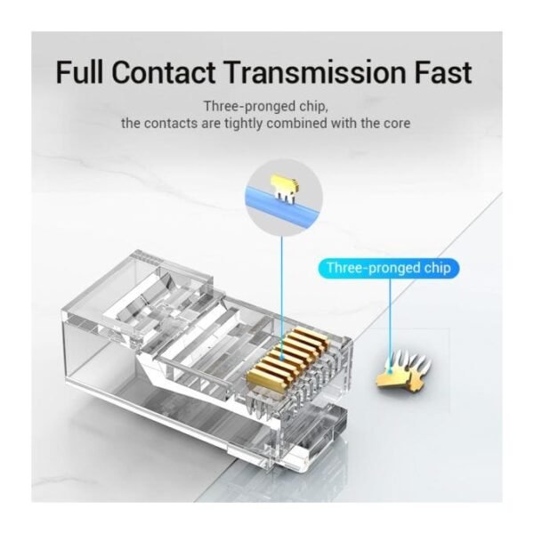 Vention IDBR0-100 Cat.5E UTP RJ45 Modular Plug Transparent 00Pack - Image 2