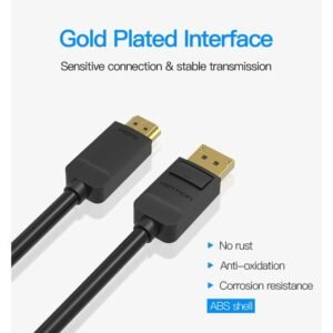 Vention Display Port to HDMI Cable – 2 Meters (Black) – VEN-HADBH