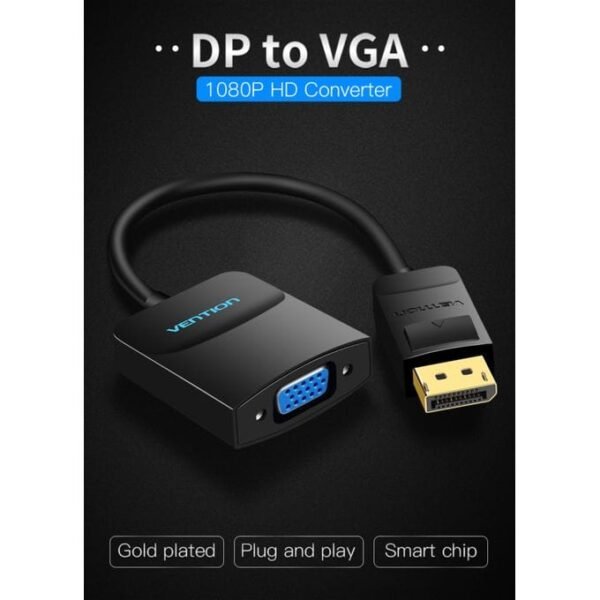 Vention HBFBB DP To VGA converter  0.15M Black - Image 4