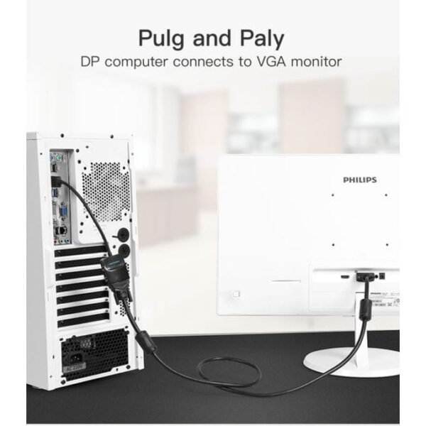 Vention HBFBB DP To VGA converter  0.15M Black - Image 5