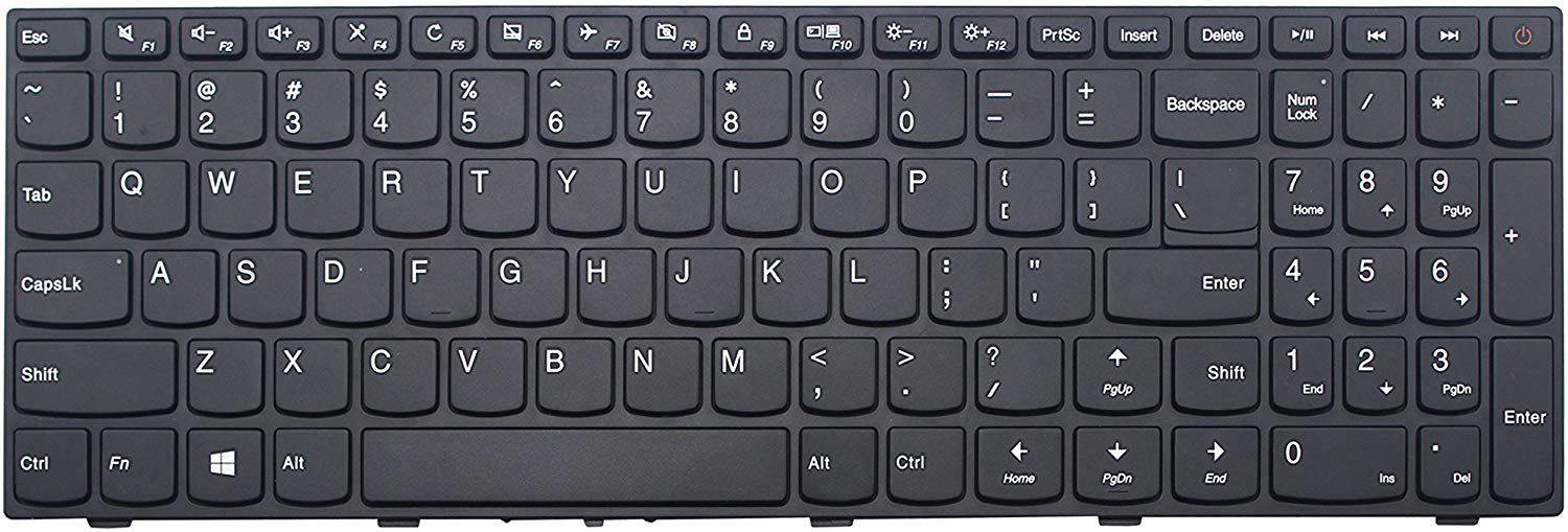 Lenovo IdeaPad 110-15ISK, US Layout Black Color Laptop Keyboard with ...