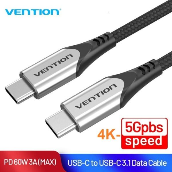 Vention TAAHF Cotton Braided USB-C To USB-C 3.1 - Image 2