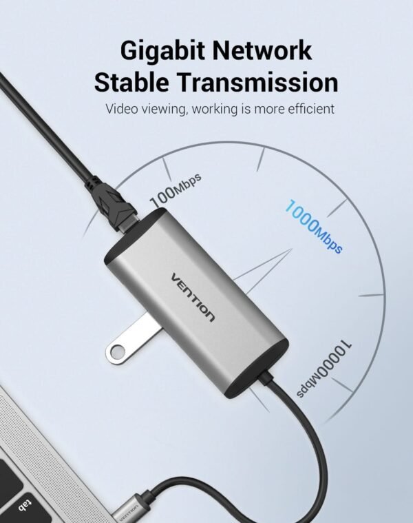 Vention THAHB Multi-function Type-C (9 in 1) to HDMI+USB3.0 - Image 4
