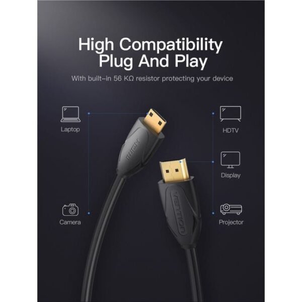 Vention VAA-D02-B200 Mini HDMI 2 Meter (Black)