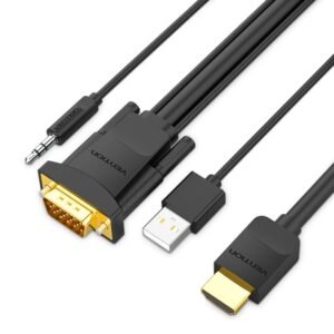 1080P HD HDMI to VGA cable with Audio output