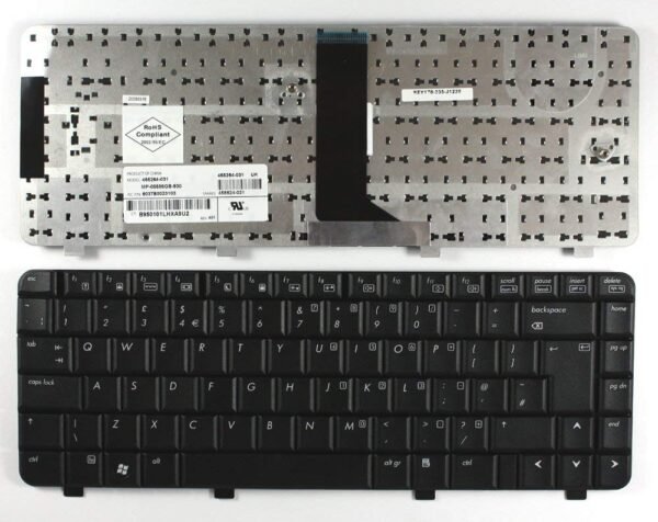 HP Compaq 6520, HP Compaq 6520S, HP Compaq 6720, HP Compaq 6720S, HP Compaq 6720T UK Layout Black Laptop Keyboard