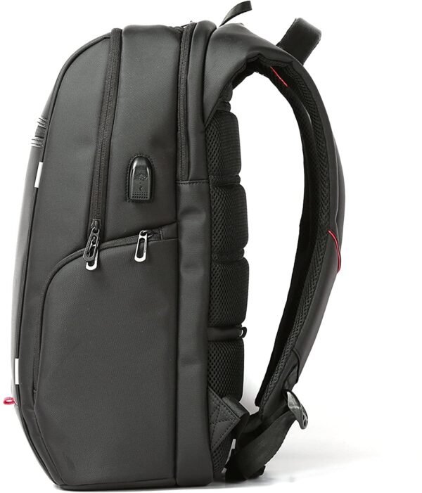 KINGSONS KS3140W 15.6 inches City Elite Bag Designer Laptop Backpack Water-Resistant Laptop Rucksack with USB Charging Port - Black - Image 5