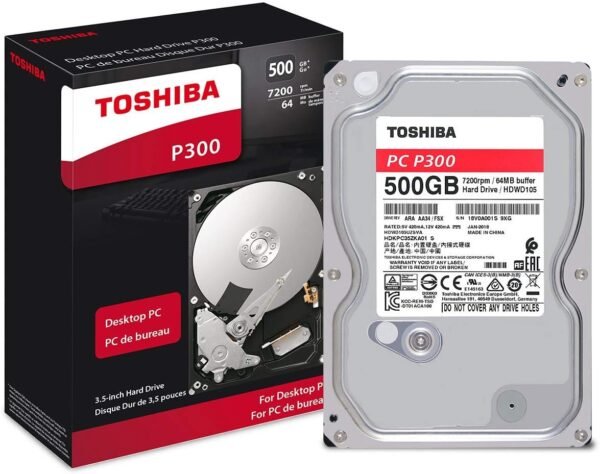 Toshiba  500 GB 3.5" Desktop  Internal Hard Drive Sata 6GB Gb/s 7200 Rpm