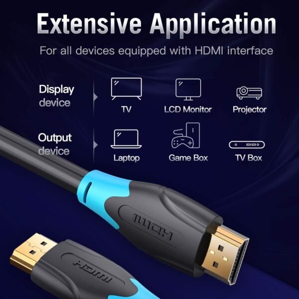 Vention AACBG 4K 1080P High Definition with Ethernet 1.5 Meter - Image 4