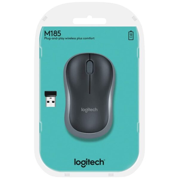 Logitech M185 Wireless Mouse-Black - Image 4