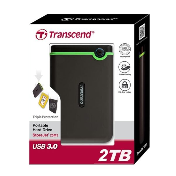 TRANSCEND 2TB USB 3.1 External HDD - Iron Grey - Image 2