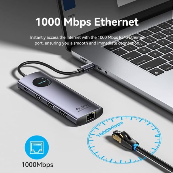 Vention USB-C 10 In 1 Docking Station With 2 HDMI Ports-TQWHB - Image 8