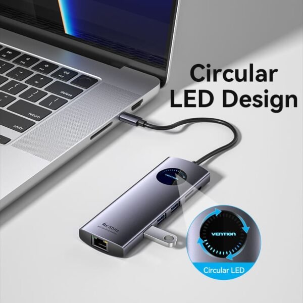 Vention USB-C 10 In 1 Docking Station With 2 HDMI Ports-TQWHB - Image 3