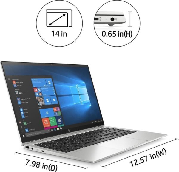 HP EliteBook x360 1040 G7 Notebook PC 10th Intel Core i7-10610U 14" FHD IPS Touchscreen Display 16GB RAM 512GB SSD - Image 4