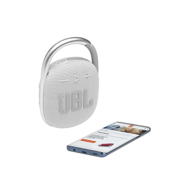JBL Clip 4 Bluetooth Speaker-White - Image 3