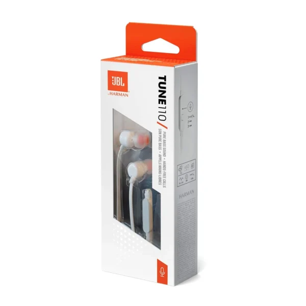 JBL Tune 110 Bluetooth Earphones-White - Image 2