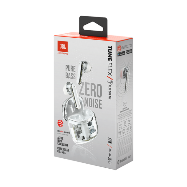 JBL Tune Flex Ghost Edition Earbuds-White - Image 13