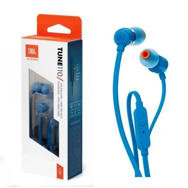 JBL Tune 110 Bluetooth Earphones-Blue - Image 3