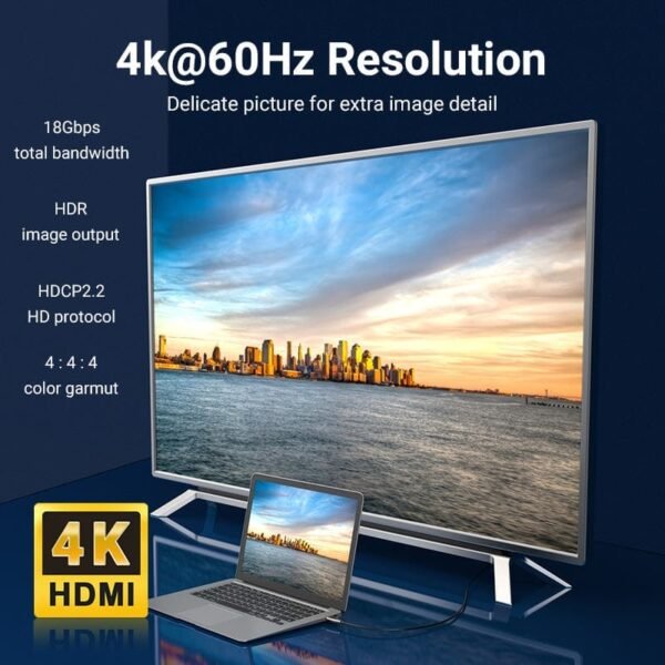 Vention Fiber Optic HDMI Cable 4K/60Hz HDMI Cable 50 Meters-ALABX - Image 5